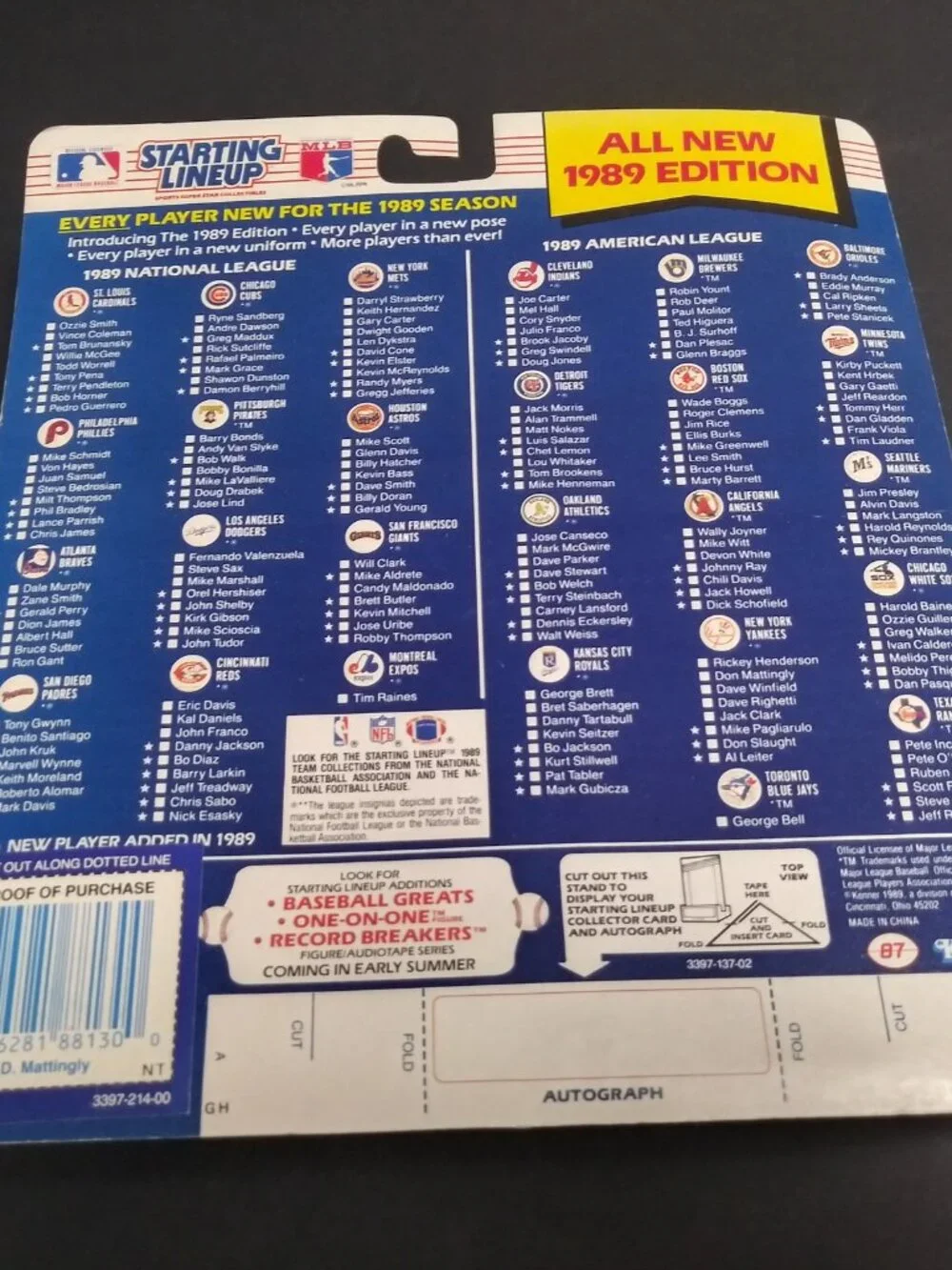Original Vintage 1989 Don Mattingly Yankees Starting Lineup New In Box YANKEES